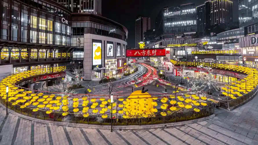 4k商圈壁纸 - 壁纸 - 夜间 - 建筑「哲风壁纸」