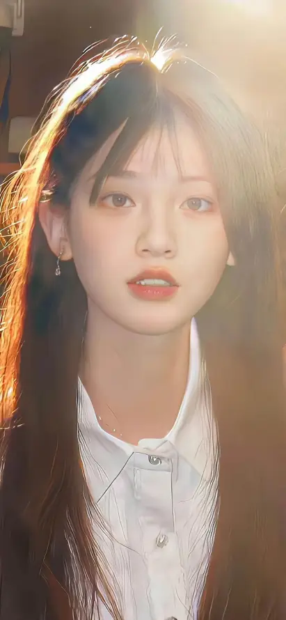 4k少女壁纸 - 暖光 - 棕发 - 温柔「哲风壁纸」