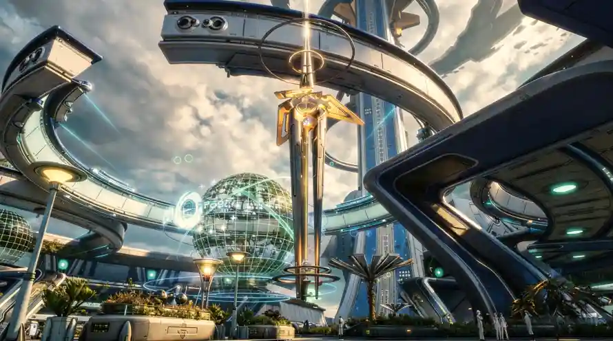 4k光效壁纸 - 城市 - 科幻 - 科技「哲风壁纸」