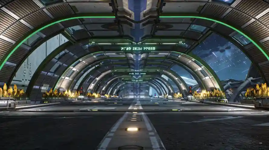 4k城市壁纸 - 廊道 - 鸣潮 - 科技感「哲风壁纸」