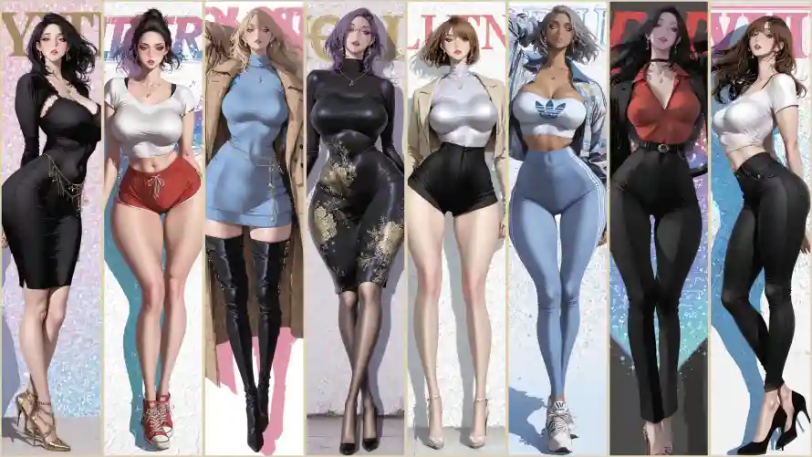 4k展柜壁纸-高跟鞋与御姐-时尚穿搭免费下载「哲风壁纸」