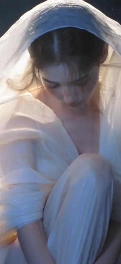 4k头纱壁纸 - 少女 - 温柔 - 白衣「哲风壁纸」