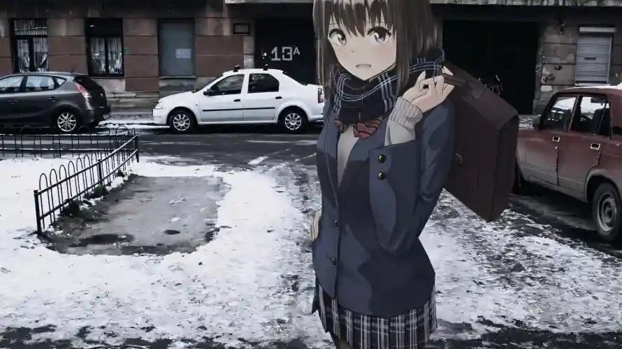 4k冬季壁纸 - 冬装 - 汽车 - 街景「哲风壁纸」