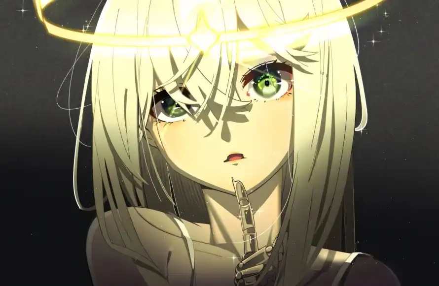 4k光环少女壁纸 - 金发绿瞳 - 神秘宗教感 - wallpaper「哲风壁纸」