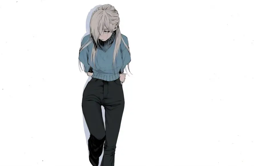 4k清冷气质壁纸 - 线条风格 - 日常少女 - wallpaper「哲风壁纸」