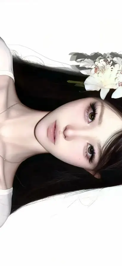 4k头花壁纸 - 御姐 - 白花 - 美女「哲风壁纸」