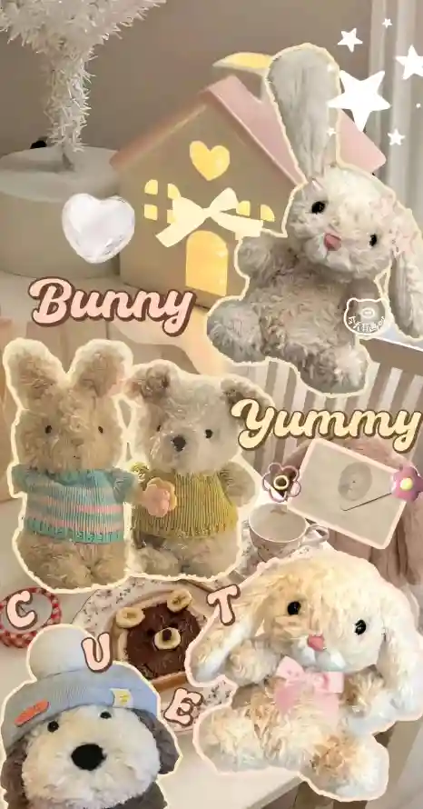 4k可爱壁纸 - 小屋 - 星星 - 毛绒「哲风壁纸」