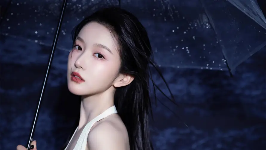 4k壁纸壁纸 - 平板 - 撑伞 - 红唇「哲风壁纸」