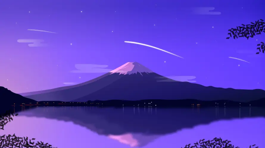 4k倒影壁纸 - 山 - 夜景 - 星空「哲风壁纸」