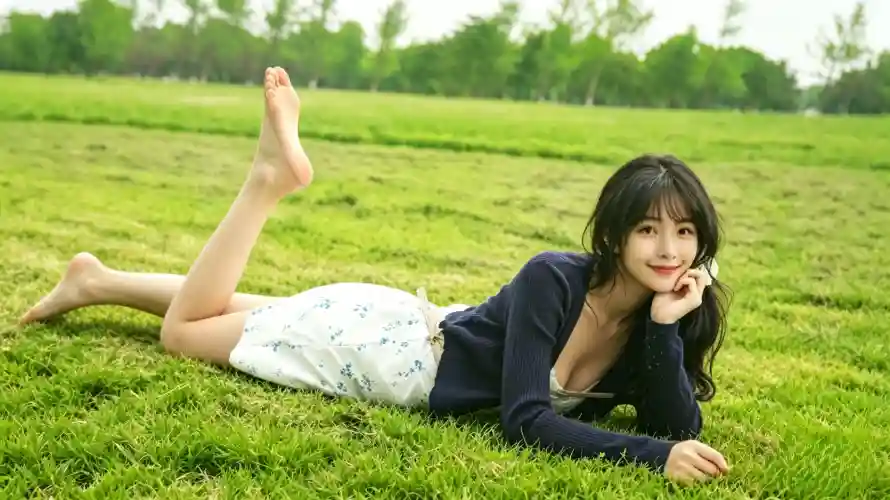 4k休闲壁纸 - 少女 - 户外 - 玉足「哲风壁纸」