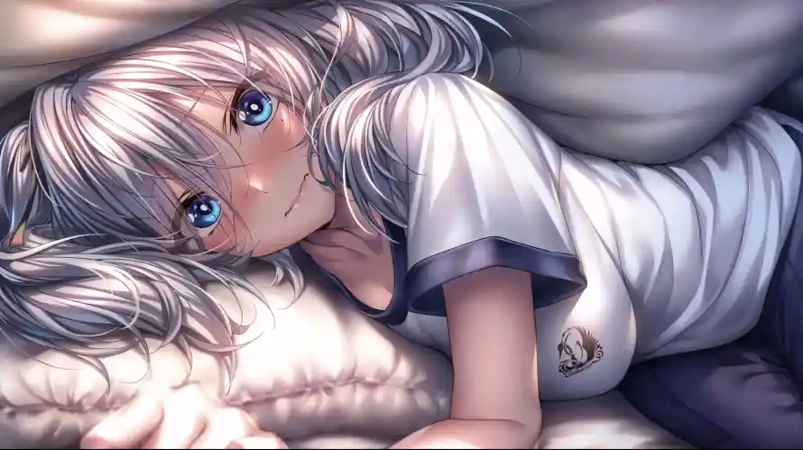 4k休闲壁纸 - 卧室 - 卧床 - 少女「哲风壁纸」