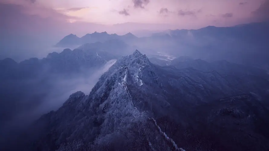 4k云海壁纸-雾霭与远山-热门的壁纸「哲风壁纸」