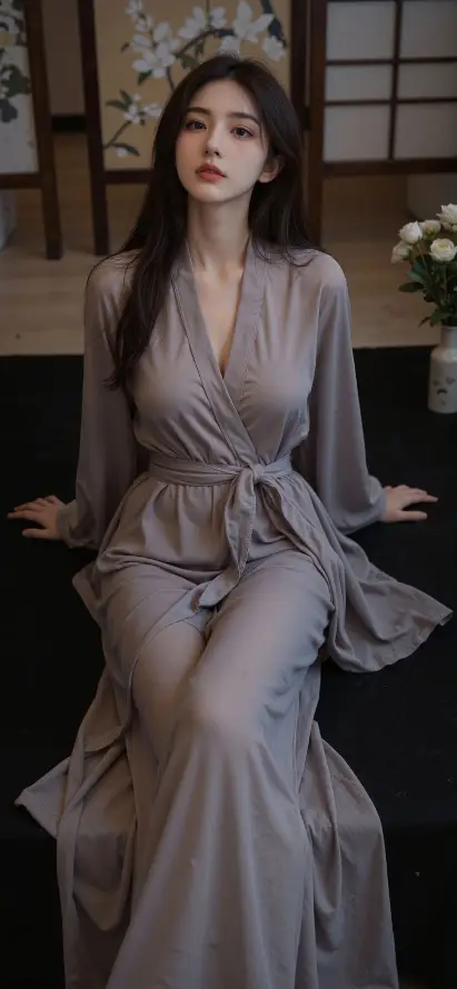 4k优雅壁纸 - 室内 - 美女 - 长发「哲风壁纸」
