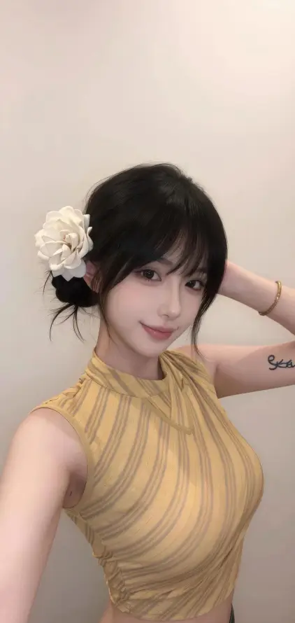 4k纯欲壁纸 - 纹身 - 美女 - 黑发「哲风壁纸」