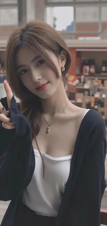 4k休闲壁纸 - 室内 - 棕发 - 美女「哲风壁纸」