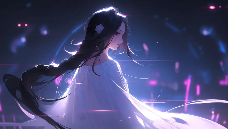 4k仙气壁纸 - 回眸 - 夜景 - 梦幻「哲风壁纸」