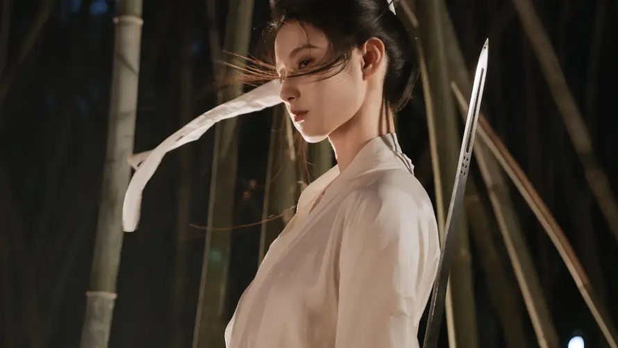 4k佩剑壁纸 - 侧脸 - 发带 - 古风「哲风壁纸」