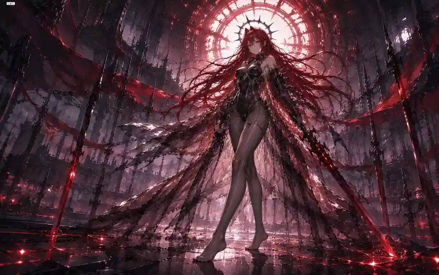 4k光晕壁纸 - 光环 - 少女 - 插画「哲风壁纸」