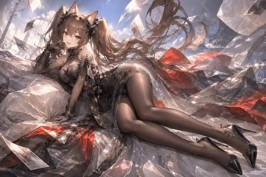 4k天空壁纸 - 少女 - 废墟 - 插画「哲风壁纸」