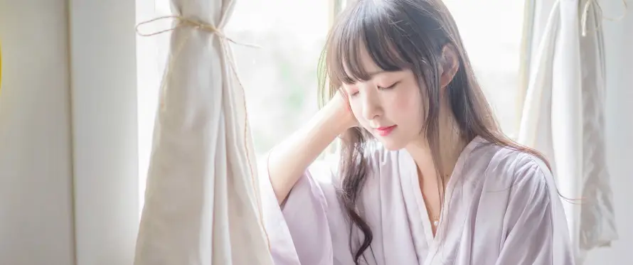 4k少女壁纸 - 居家 - 浅紫 - 温柔「哲风壁纸」