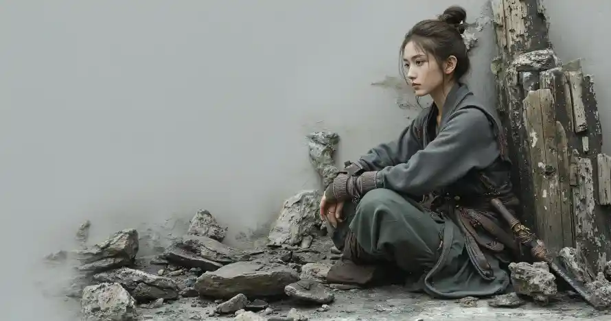 4k古风壁纸 - 坐姿 - 壁纸 - 女侠「哲风壁纸」