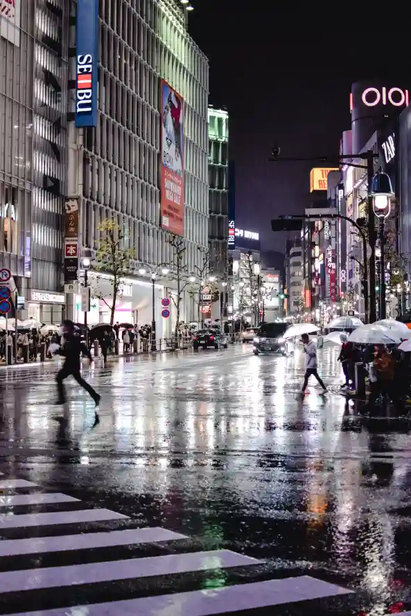 4k商铺壁纸 - 城市 - 夜景 - 积水「哲风壁纸」