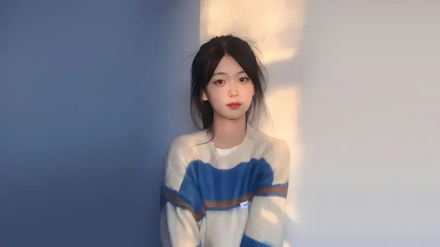 4k黑发壁纸 - 美女 - 光影 - 简约「哲风壁纸」