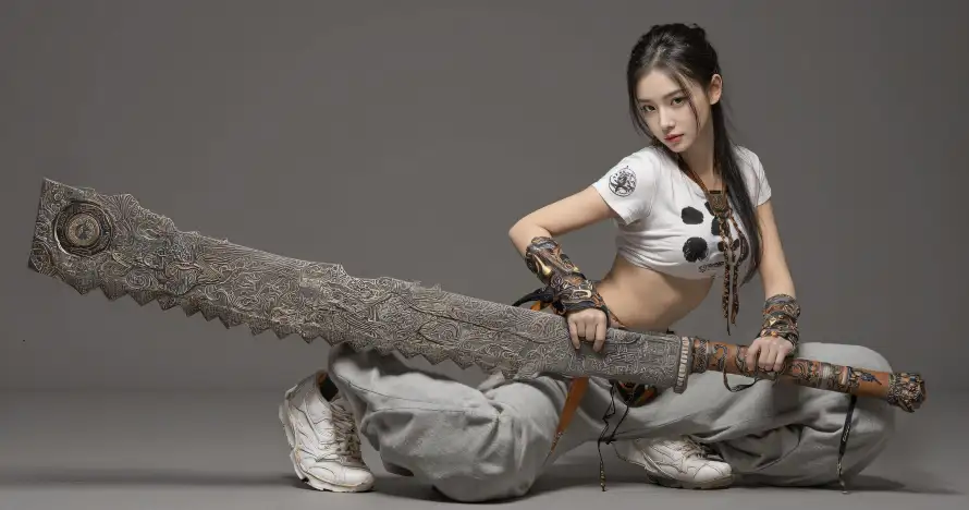 4k冷艳壁纸 - 壁纸 - 少女 - 巨剑「哲风壁纸」