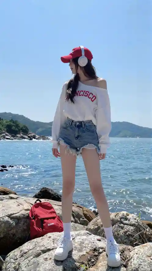 4k壁纸壁纸 - 大海 - 少女 - 户外「哲风壁纸」