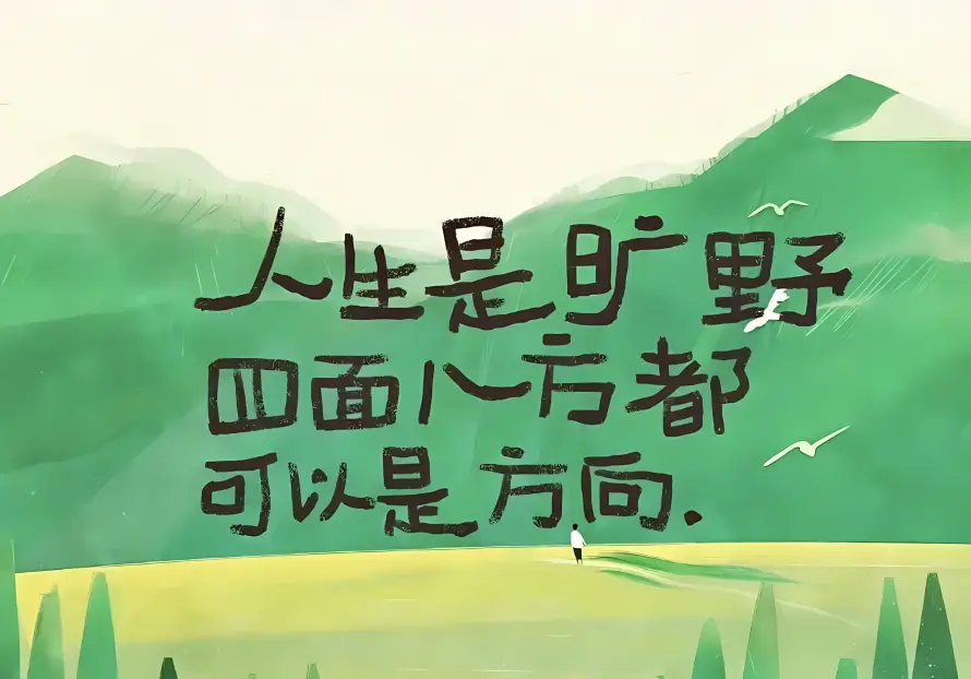 4k励志壁纸 - 卡通 - 山野 - 手绘「哲风壁纸」