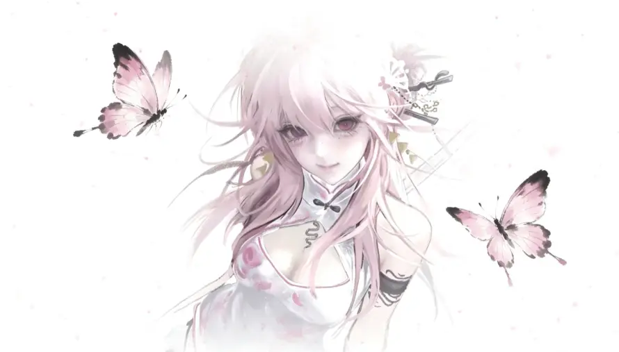 4k发饰壁纸 - 国风 - 少女 - 朦胧「哲风壁纸」