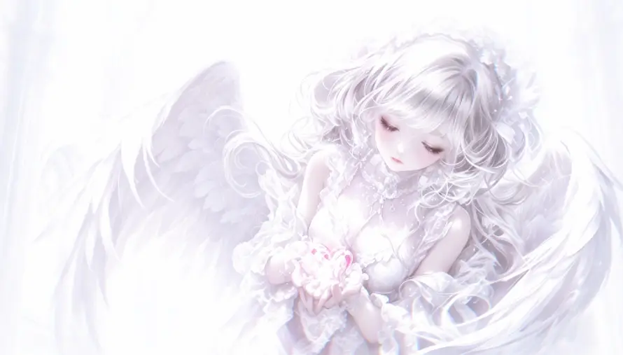 4k天使壁纸 - 少女 - 手绘 - 插画「哲风壁纸」