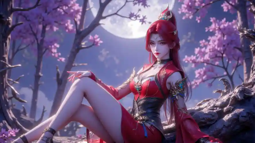 4k3D壁纸 - 动漫 - 古风 - 坐姿「哲风壁纸」