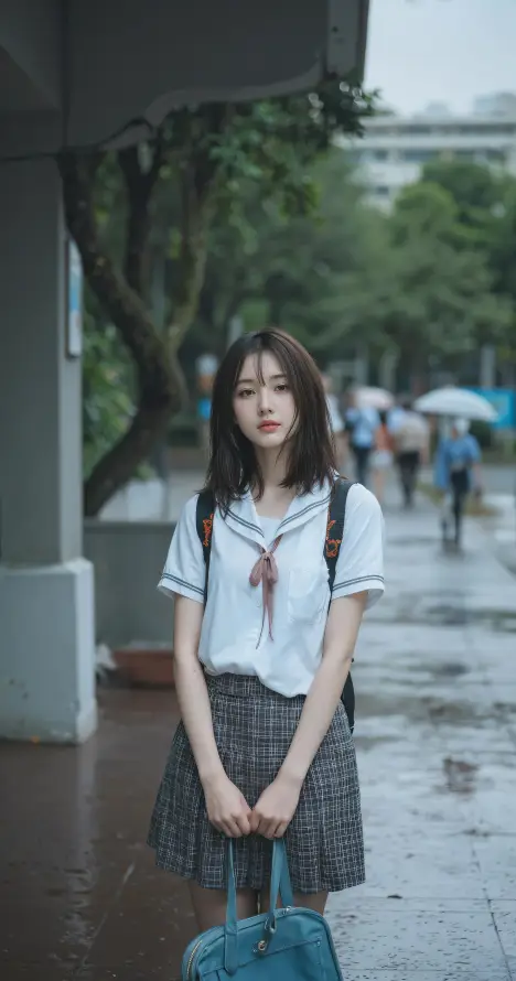 4kjk壁纸 - 下雨 - 书包 - 壁纸「哲风壁纸」