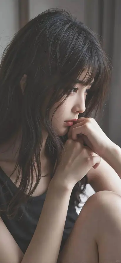 4k人像壁纸 - 侧颜 - 居家 - 美女「哲风壁纸」