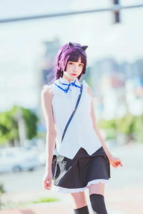 4k写真壁纸 - 少女 - 户外 - 猫耳「哲风壁纸」