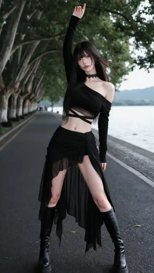 4k壁纸壁纸 - 手机 - 湖边 - 美女「哲风壁纸」