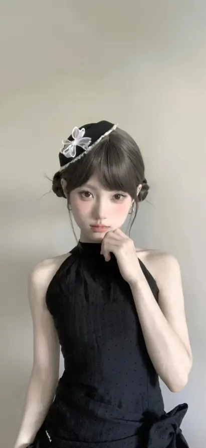 4k少女壁纸 - 简约 - 美女 - 露肩「哲风壁纸」