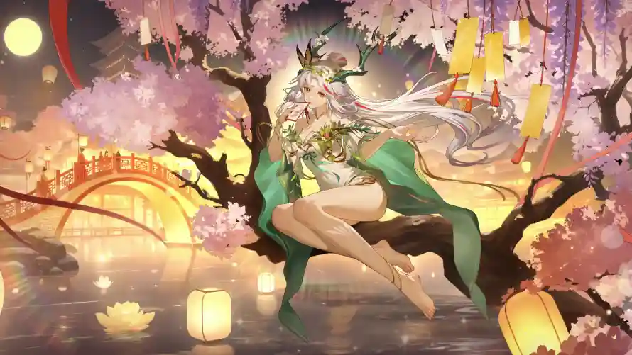 4k夜晚壁纸-拱桥 - 月亮-水面「哲风壁纸」