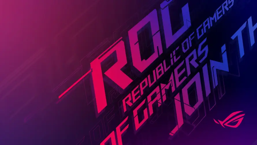 2k渐变壁纸-ROG - 玫红-logo热门的壁纸「哲风壁纸」