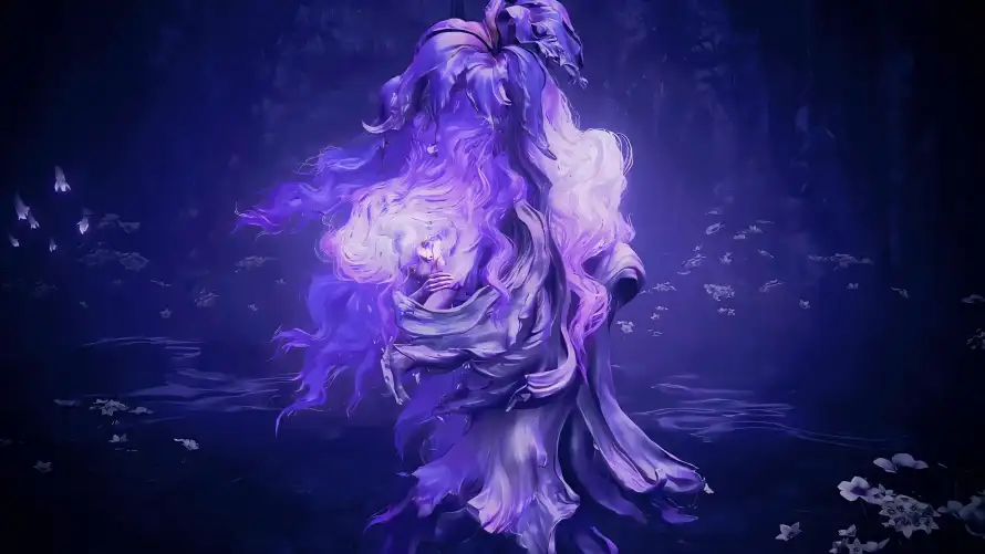 4k光影壁纸-水面 - 漂浮-白裙「哲风壁纸」
