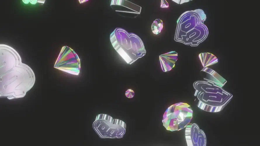 2k宝石壁纸-水晶 - 炫彩-爱心「哲风壁纸」