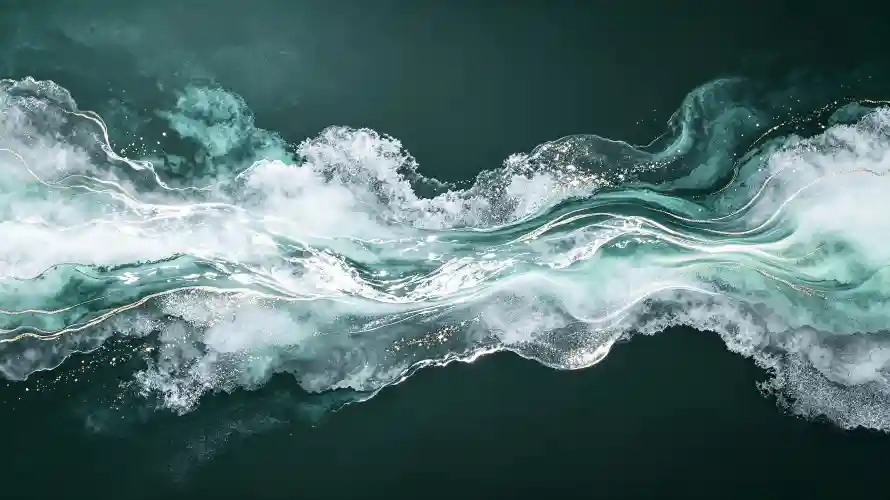 4k创意壁纸-青绿 - 线条-热门的壁纸「哲风壁纸」