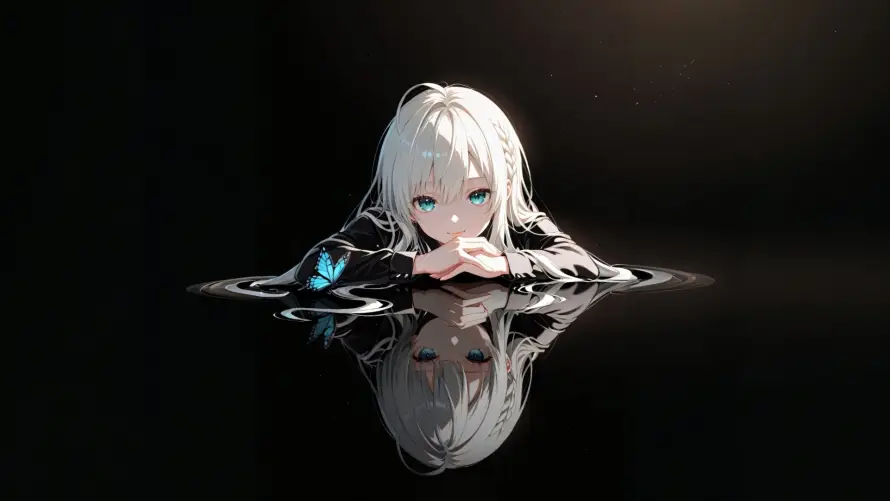 4k倒影壁纸 - 动漫 - 少女 - 水面「哲风壁纸」 4k倒影壁纸 - 动漫 - 少女 - 水面「哲风壁纸」