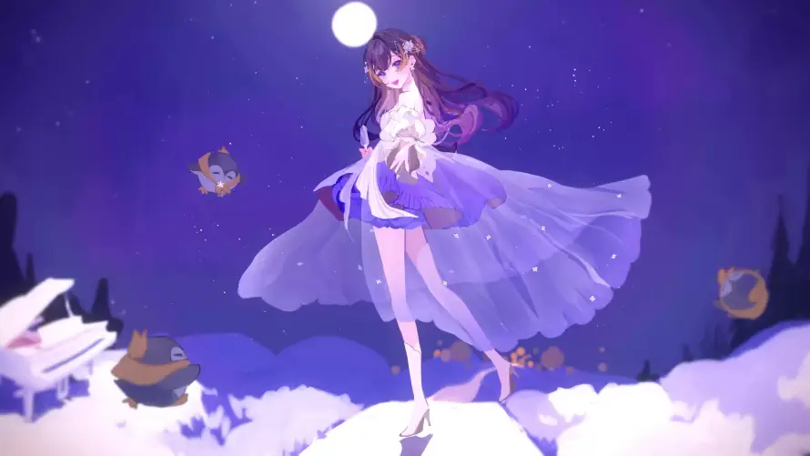 4k云朵壁纸-同人 - 夜晚-小光「哲风壁纸」