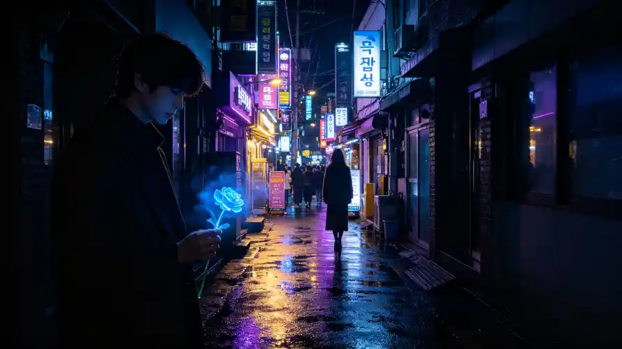 3k夜晚壁纸-反光地面与雨天-壁纸推荐「哲风壁纸」