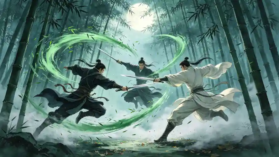 3k佩剑壁纸-黑衣与竹林-壁纸分享「哲风壁纸」