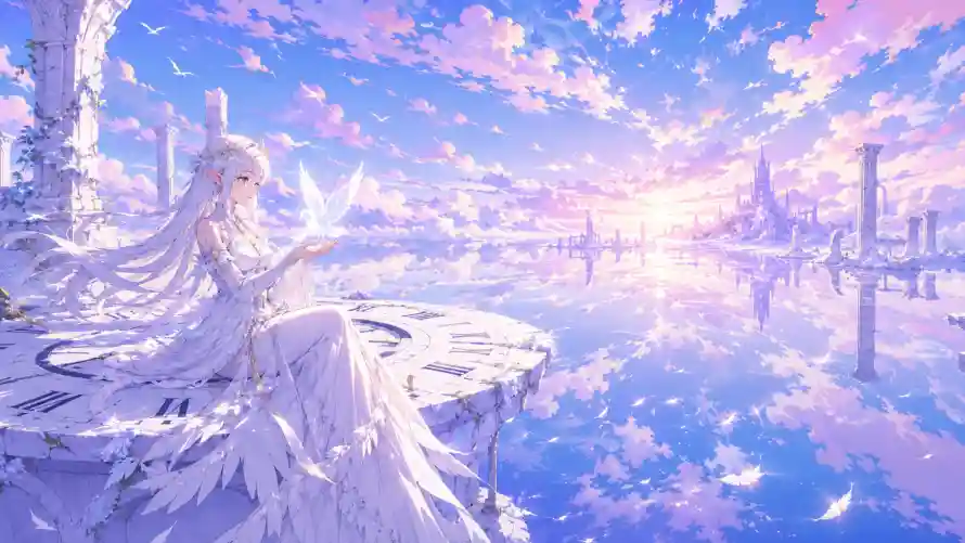 4k云朵壁纸 - 天空 - 少女 - 插画「哲风壁纸」 4k云朵壁纸 - 天空 - 少女 - 插画「哲风壁纸」