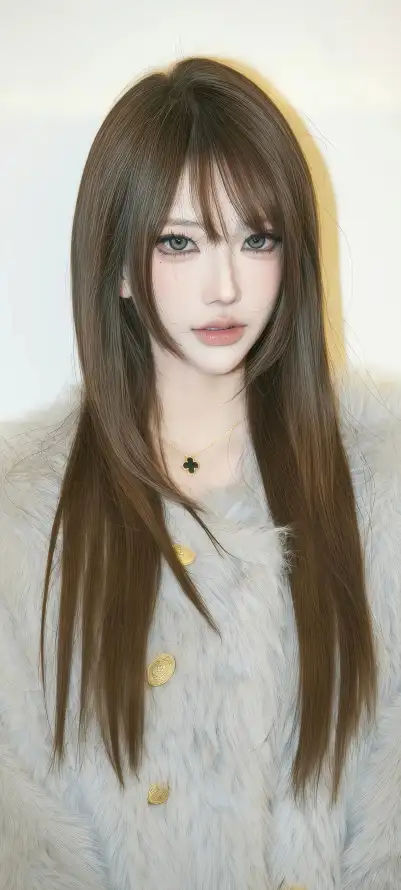 4k少女壁纸 - 手绘 - 棕发 - 美女「哲风壁纸」