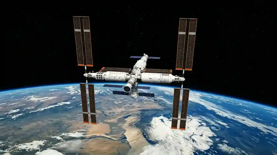 3k地球壁纸-空间站 - 太空-太阳能板壁纸推荐「哲风壁纸」